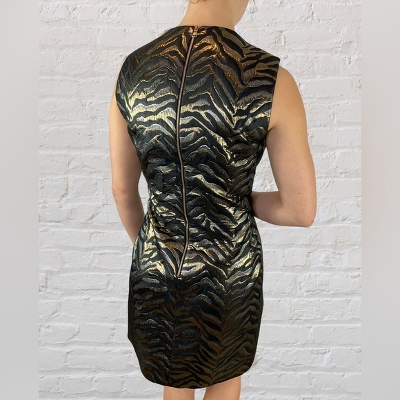 Roberto Cavalli stunning gold & black print dress - Picture 3 of 11